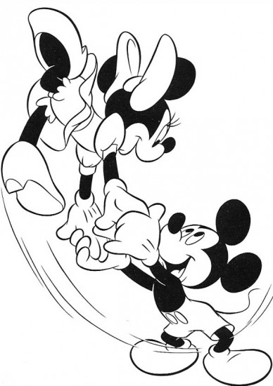 minnie y mickey bailando
