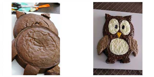 Una tarta búho paso a paso