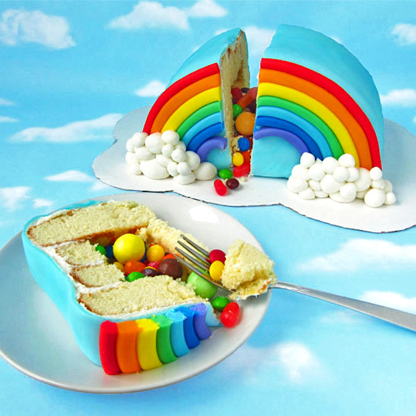tarta de arco iris