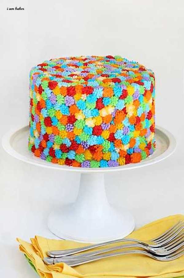 tarta fácil decorada con manga