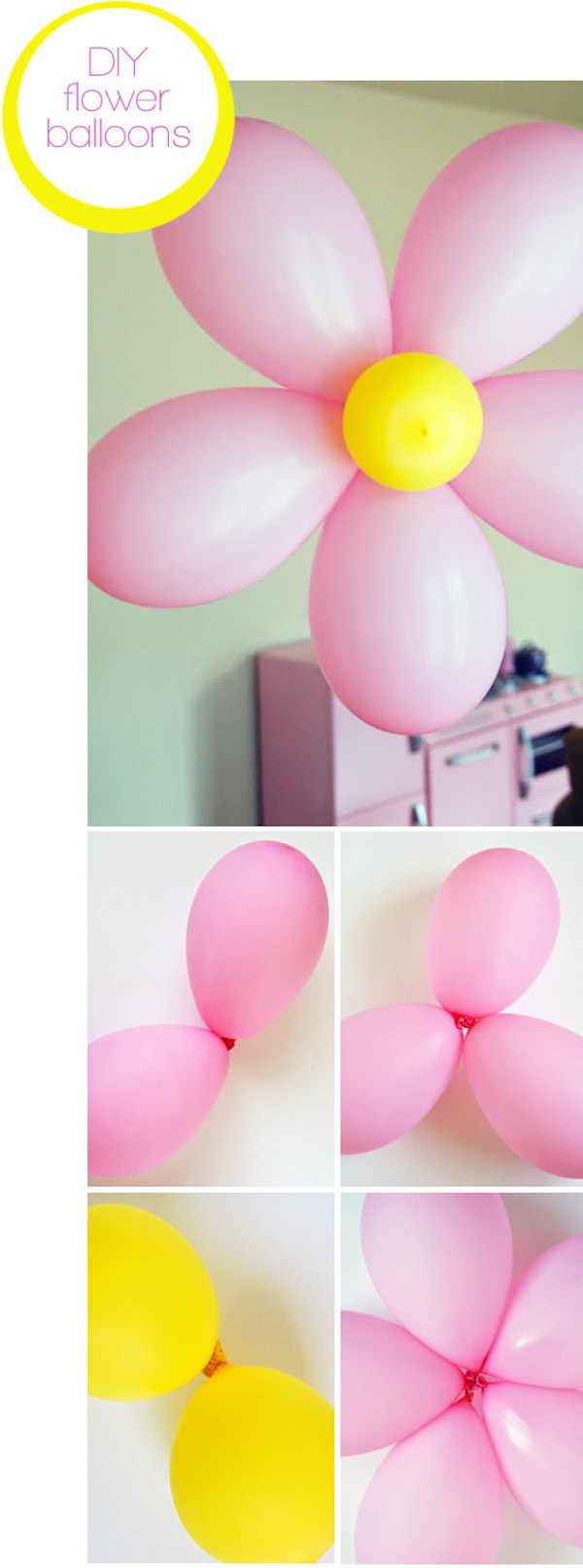 cómo hacer flores de globos