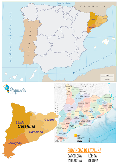 mapa cataluña