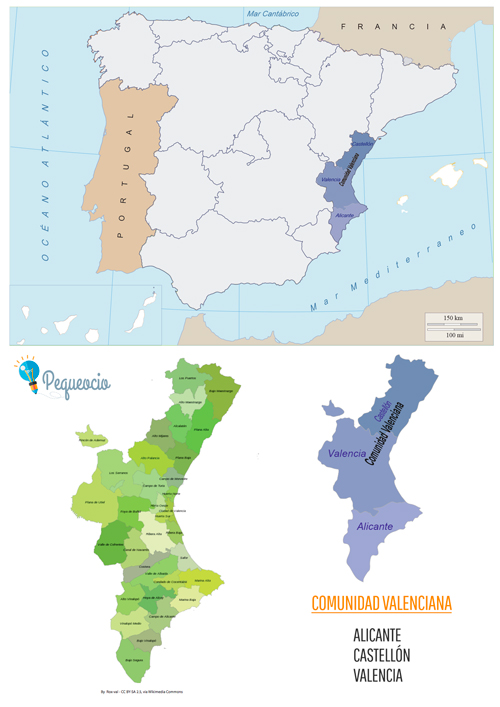 mapa comunidad valenciana