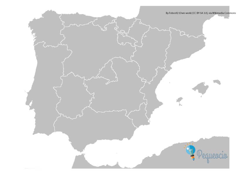 Mapa Mudo De España Por Comunidades