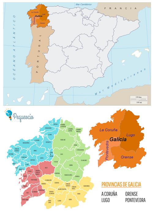 mapa de galicia