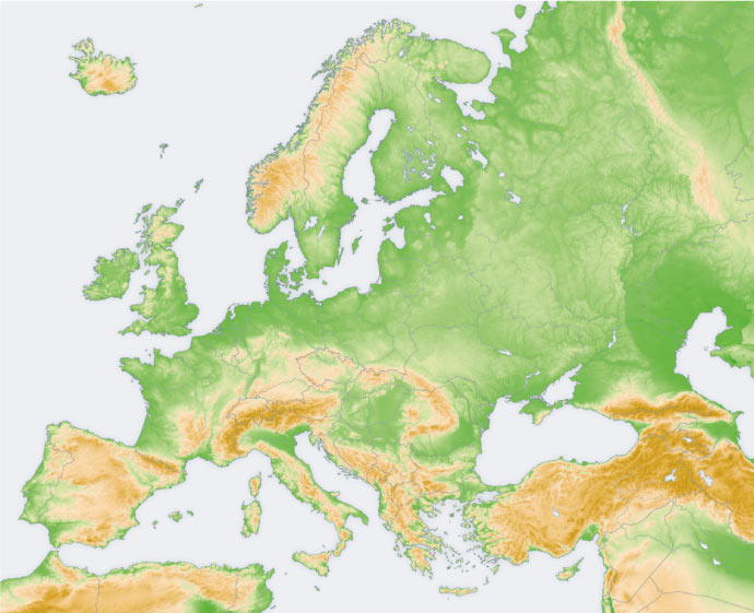 Mapa Mudo De Europa