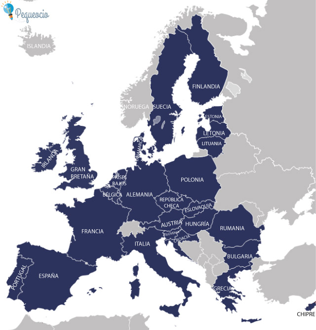 Mapa Unión Europea