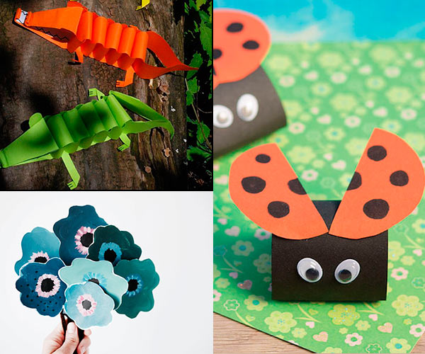 14 creativas manualidades para niños con papel