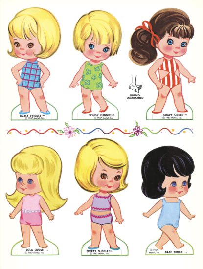 Muñecas recortables retro