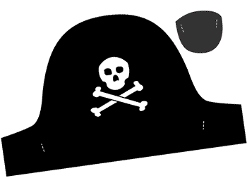 Cariñoso Caracterizar vela Sombrero pirata gratis - Pequeocio
