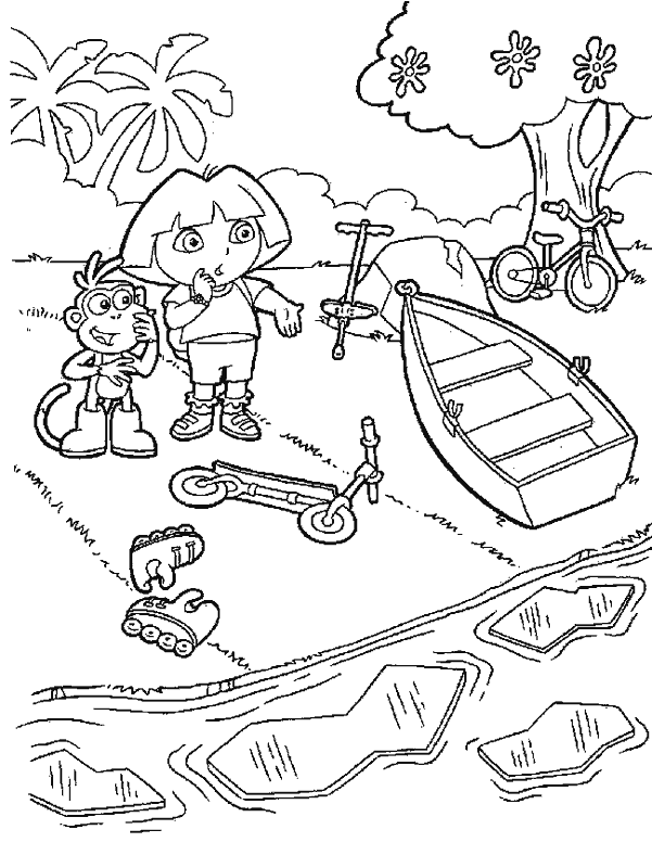 Dibujos para colorear de Dora la Exploradora - Pequeocio