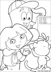 Dora La Exploradora Para Colorear