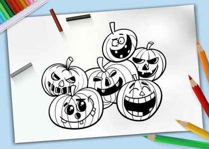 Dibujos para colorear de calabazas de Halloween