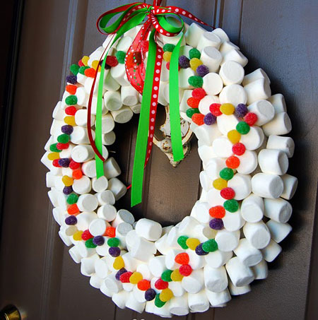 Corona de Navidad chucherias
