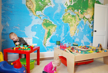 Decorar Con Mapas Habitación Niños