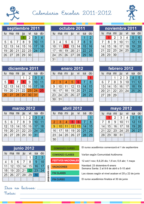 Calendario Escolar 2011-2012
