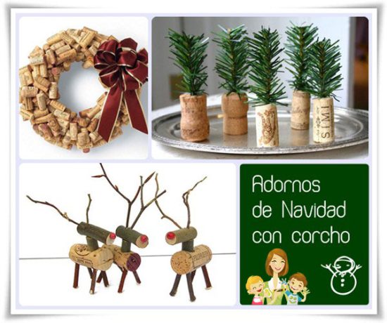 Adornos de Navidad de corcho
