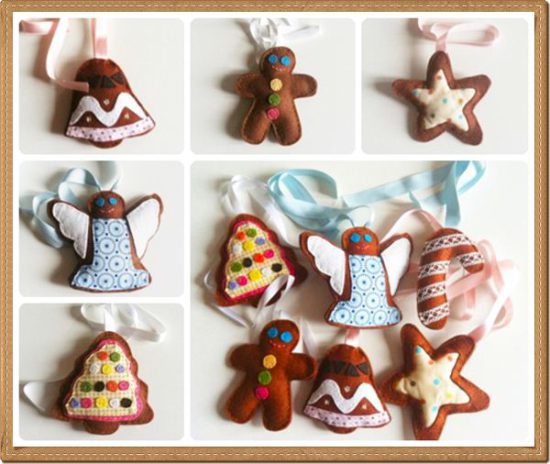 Adornos de Navidad en fieltro