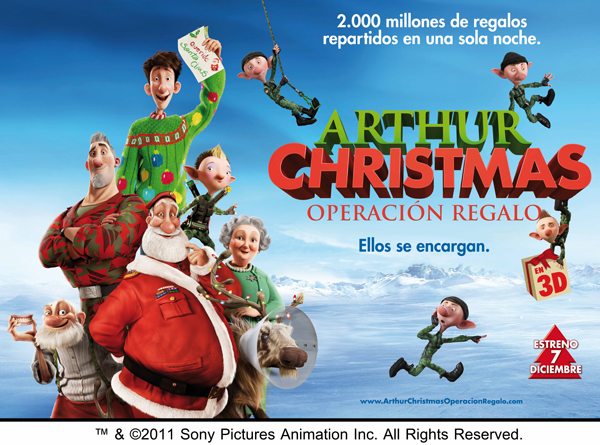 Arthur Christmas cine infantil