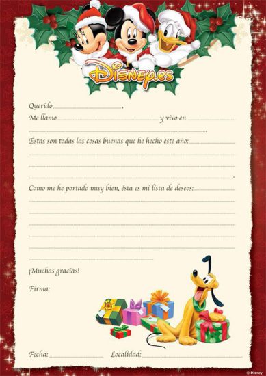 Carta a Papá Noel Disney