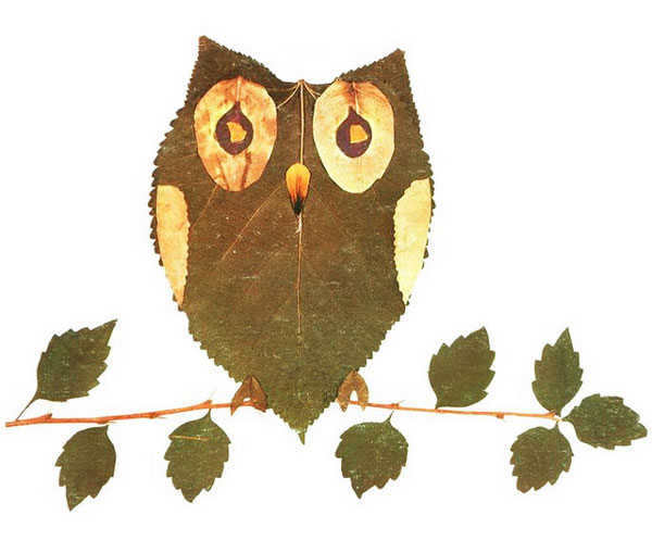 Manualidades con hojas de arbol
