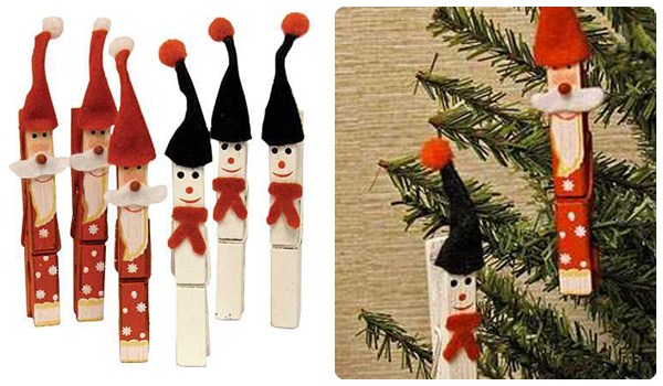 Manualidades Navidad pinzas