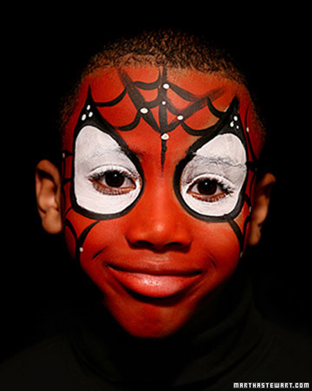 Maquillaje infantil de Spiderman - Pequeocio