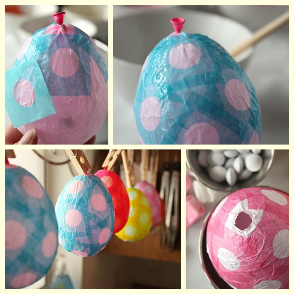 Huevos De Pascua De Papel Maché