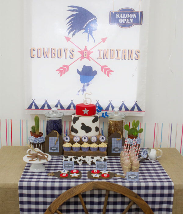 Cumpleaños infantiles de indios y vaqueros