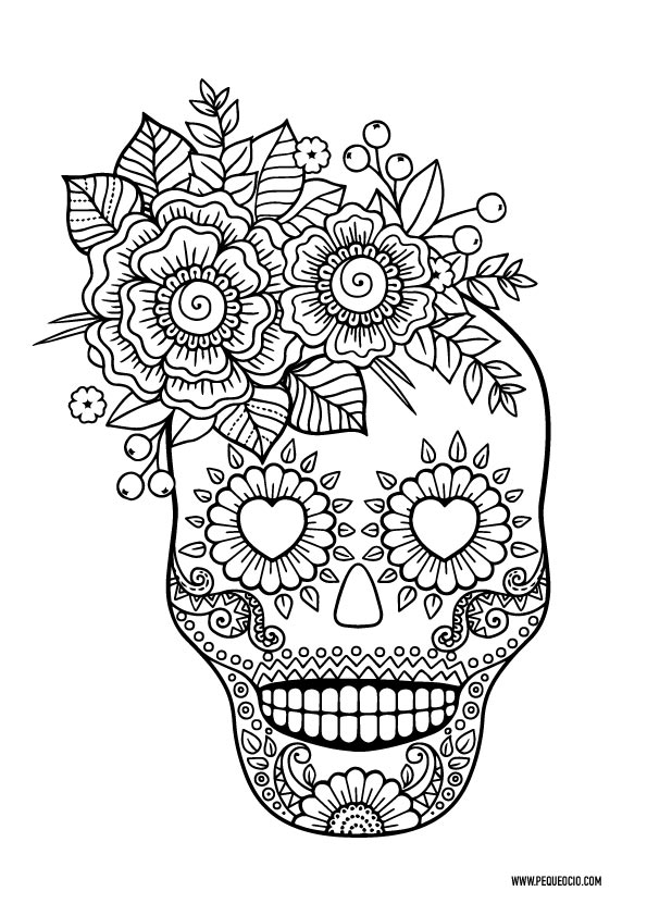 Dibujos De Calaveras Para Colorear En Halloween Printable Skeleton ...