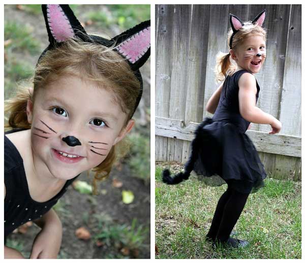 Cómo hacer un disfraz casero de gato para niñas Pequeocio