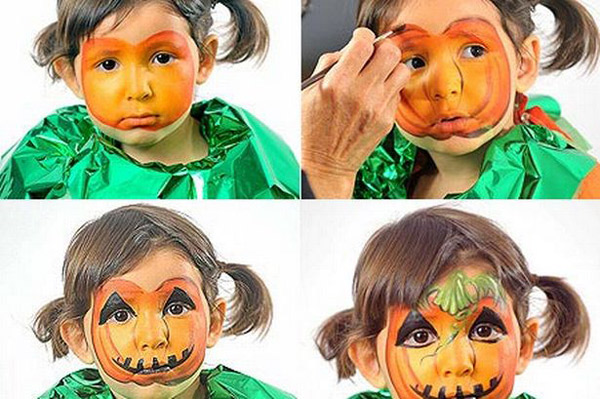 Maquillaje Halloween Para Niños Calabaza