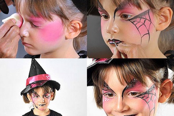 Maquillajes de Halloween: bruja, esqueleto y calabzada