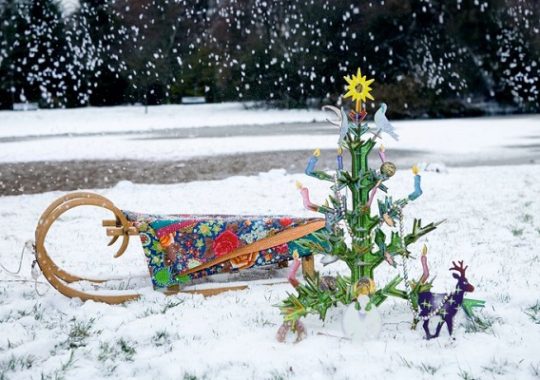 Tarjeta kidsonroof arbol navidad