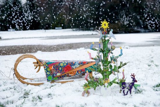 Tarjeta kidsonroof arbol navidad