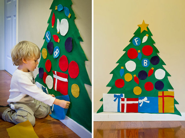 Un Árbol De Navidad En Fieltro