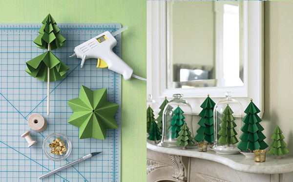 5 árboles de Navidad de papel
