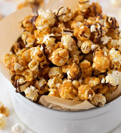palomitas dulces con caramelo