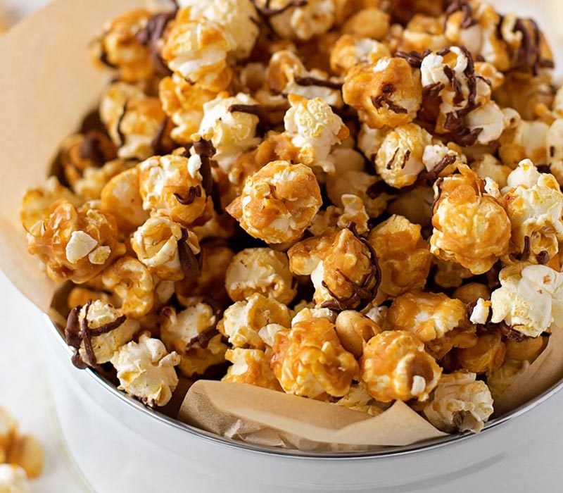 palomitas dulces con caramelo