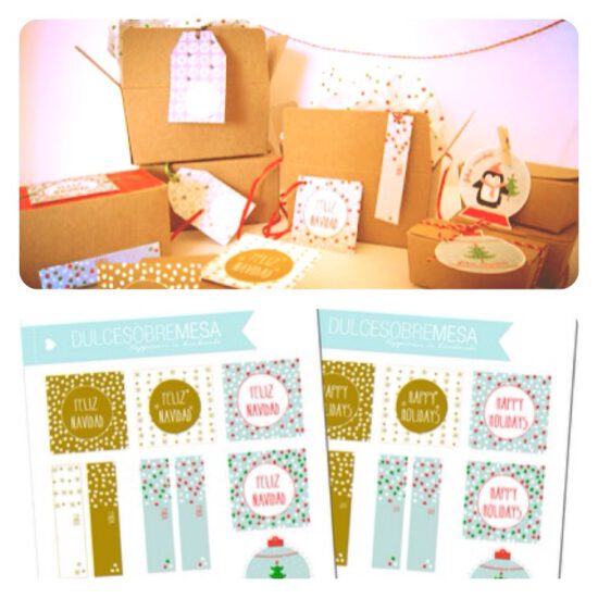 Etiquetas navideñas para regalos