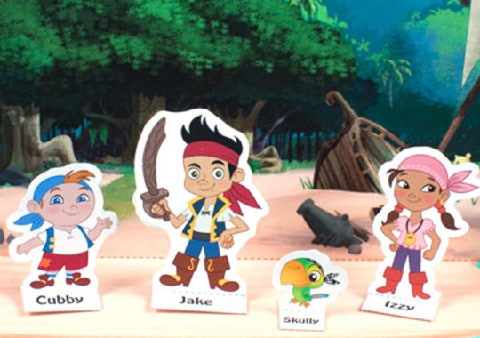 Recortables de Jake y los Piratas de Nunca Jamás