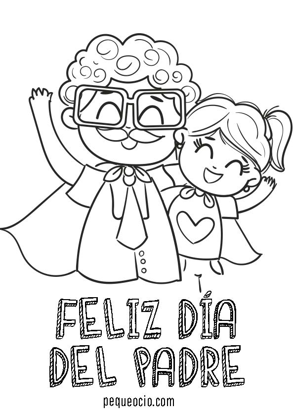 Dibujos para el Día del Padre para colorear e imprimir