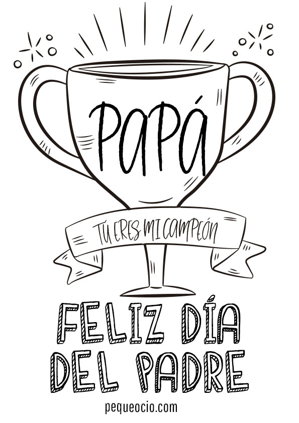 Dibujos para el Día del Padre para colorear e imprimir