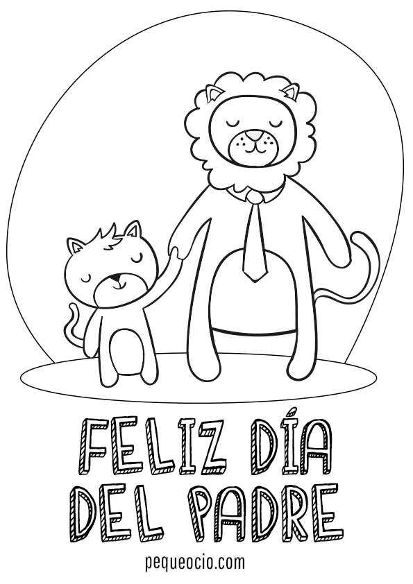 Dibujos para el Día del Padre para colorear e imprimir