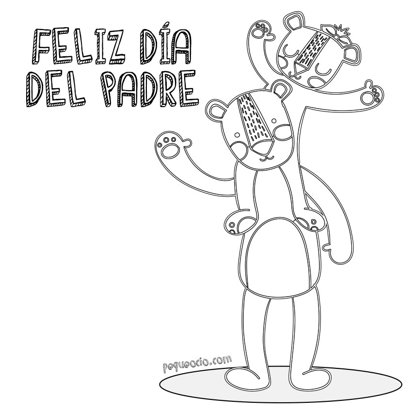 Dibujos para el Día del Padre para colorear e imprimir