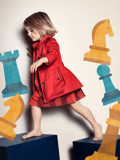 Moda infantil de Burberry, primavera 2013