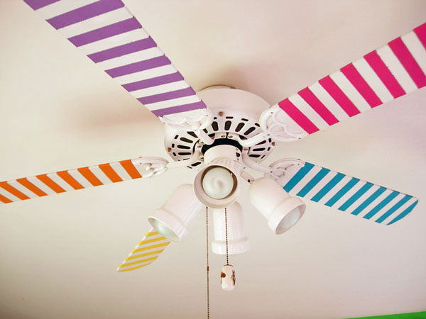 Decoración de la habitación infantil: ¡ventiladores arcoiris!