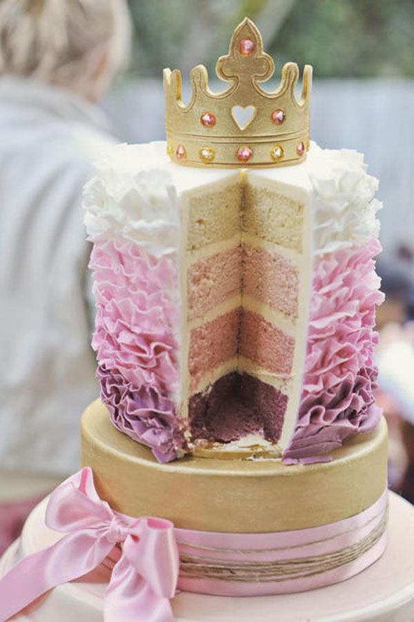 Una Tarta Para Un Cumpleaños Infantil De Princesas