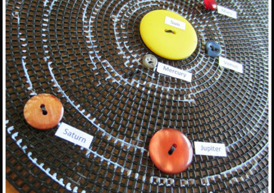 Manualidad Con Botones: ¡El Sistema Solar!