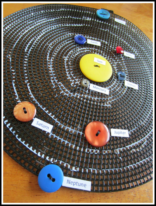 Cómo hacer el sistema solar con botones - Pequeocio